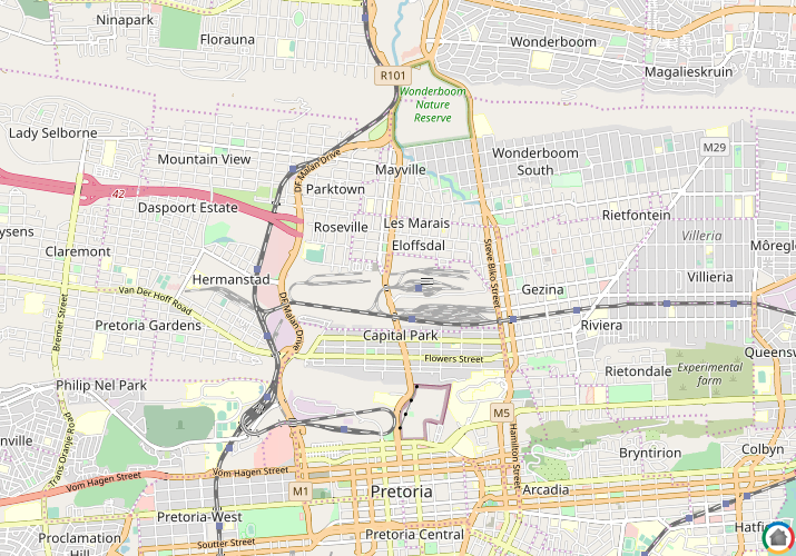 Map location of Eloffsdal